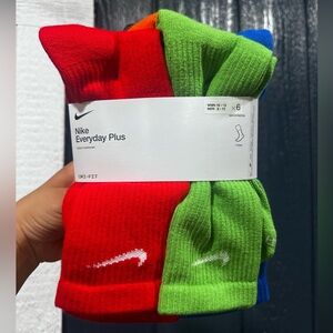 Nike multicolor socks size Large